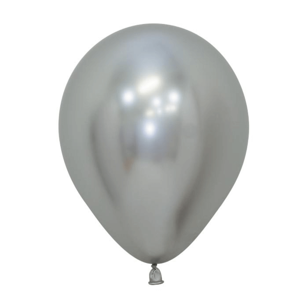 Reflex Silver Latex Balloon 100ct, 5"