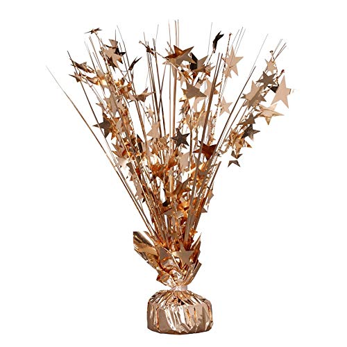 Rubie's BALLOONS Starburst Balloon Weight Centerpiece - Rose Gold