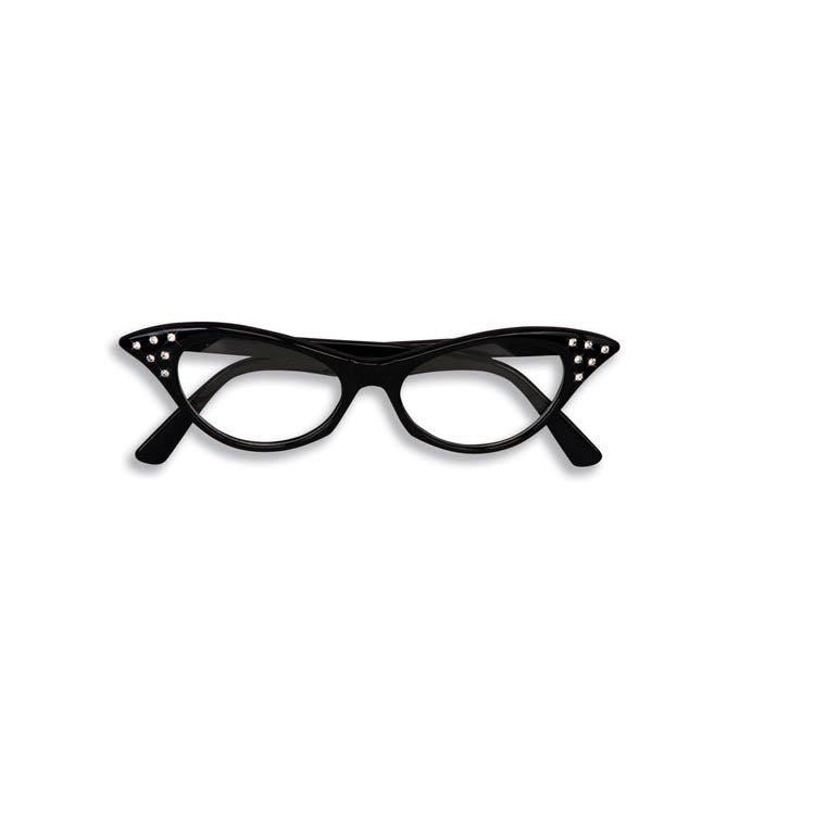 Rubie's COSTUMES: ACCESSORIES 50’s Rhinestone Glasses – Black