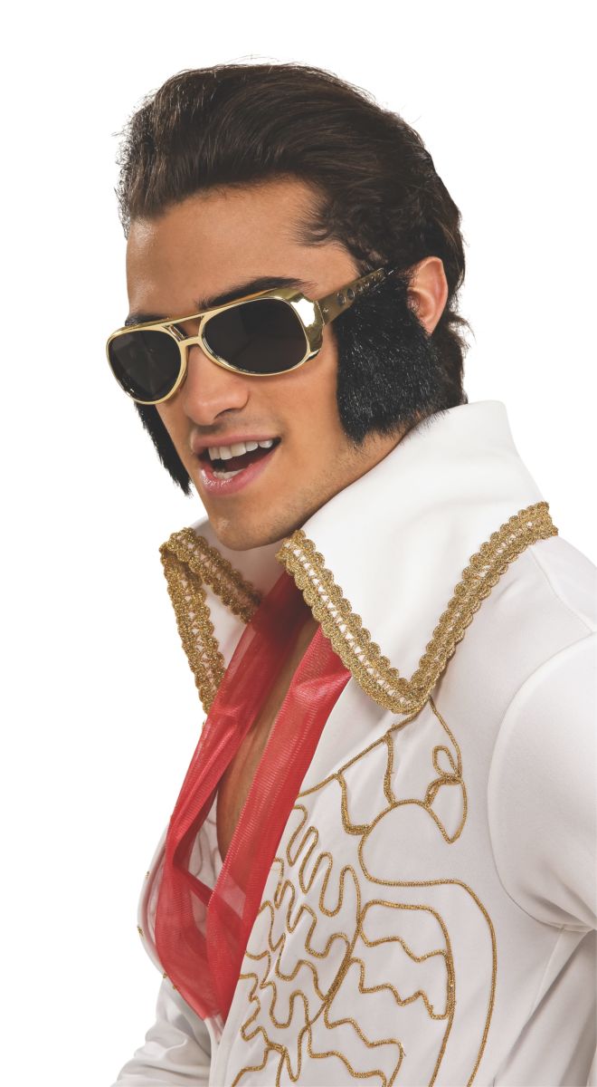 Rubie&#39;s COSTUMES: ACCESSORIES Adult Elvis Presley Glasses with Sideburns