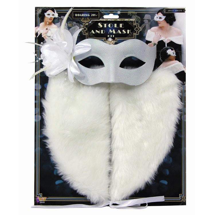 Rubie&#39;s COSTUMES: ACCESSORIES Adult Flapper Stole and Mask Set