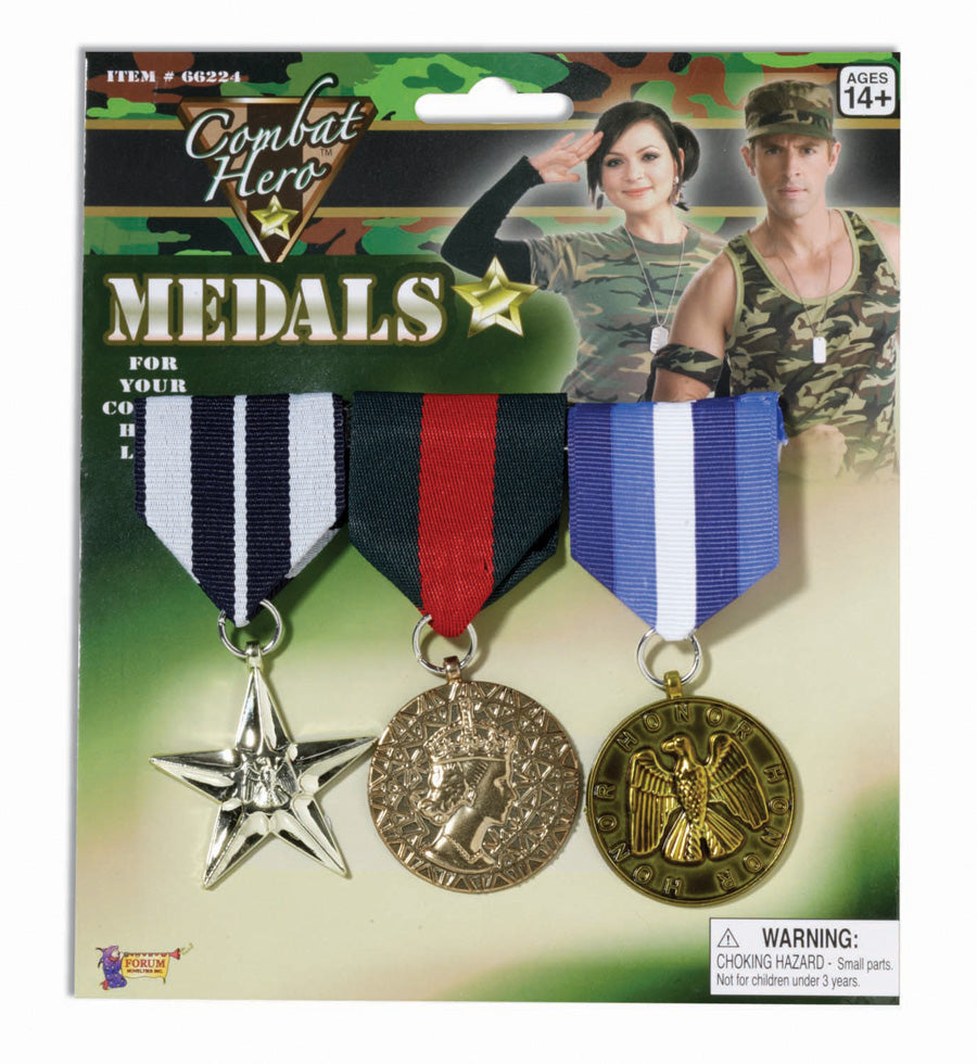 Rubie's COSTUMES: ACCESSORIES MILITARY MEDALS-3 SET