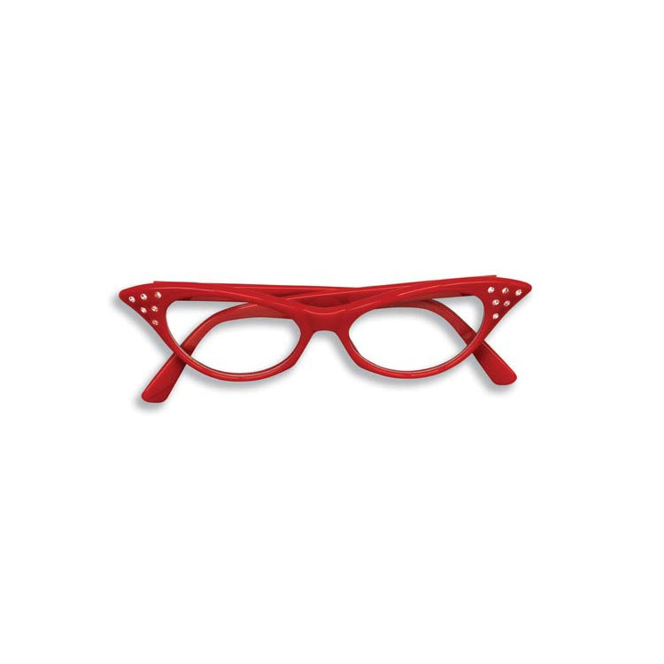 Rubie's Costumes COSTUMES: ACCESSORIES 50’s Rhinestone Glasses – Red