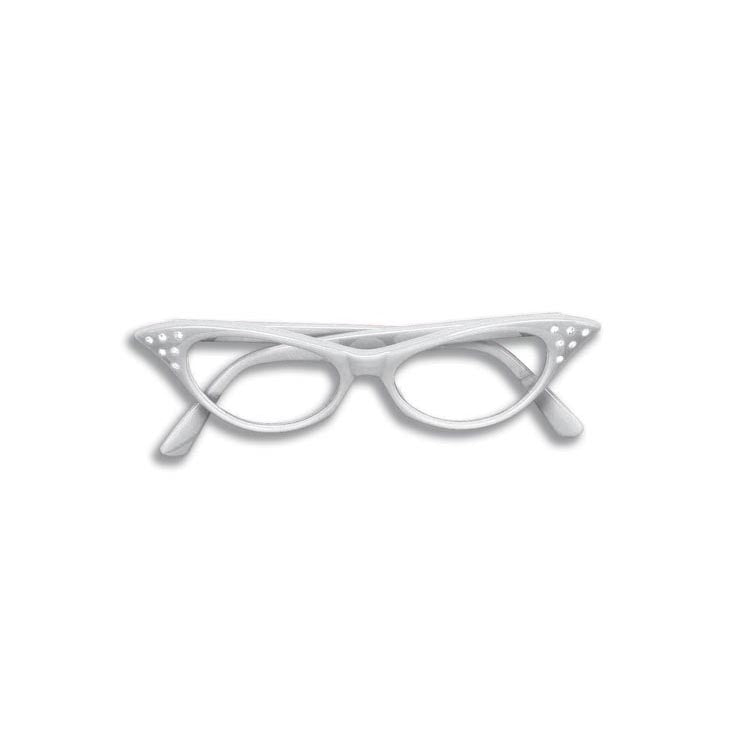 Rubie&#39;s Costumes COSTUMES: ACCESSORIES 50’s Rhinestone Glasses – White