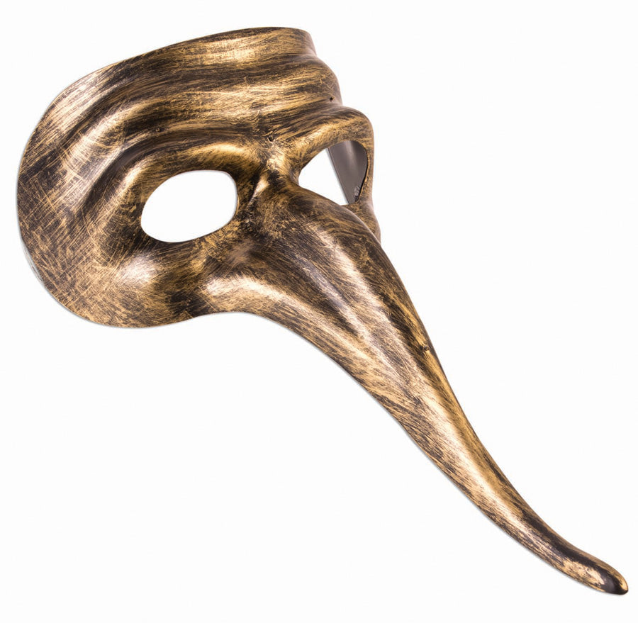 Rubie&#39;s COSTUMES: MASKS HALF MASK – LONG NOSE – GOLD