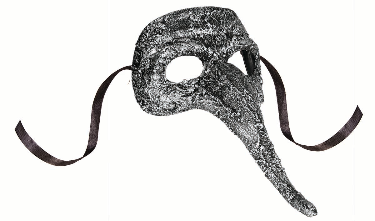 Rubie&#39;s COSTUMES: MASKS MASK TEXTURED-LONG NOSE-SILVER