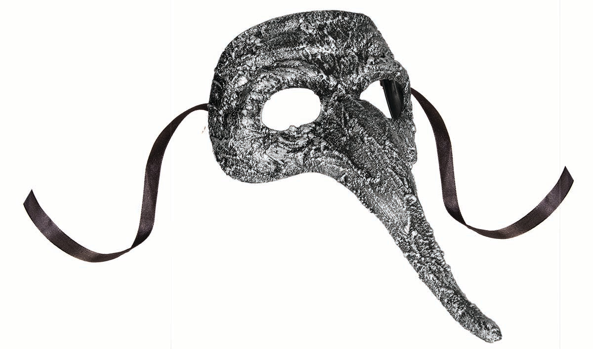 Rubie's COSTUMES: MASKS MASK TEXTURED-LONG NOSE-SILVER