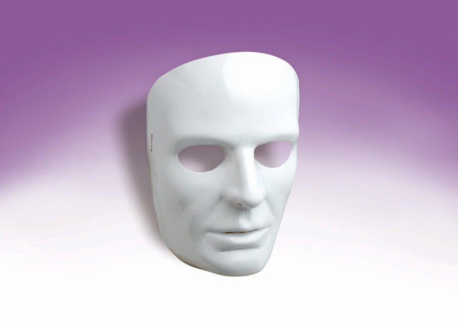 Rubie&#39;s COSTUMES: MASKS WHITE FACE MASK-MALE