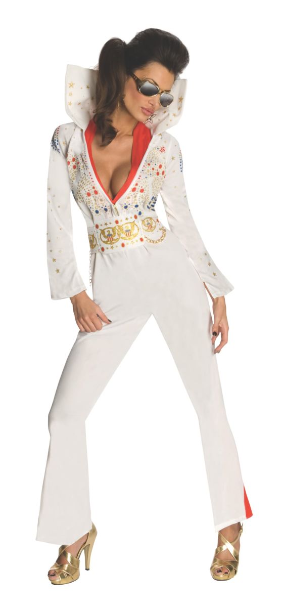 Rubie&#39;s COSTUMES Medium Women’s Elvis Eagle Jumpsuit Costume