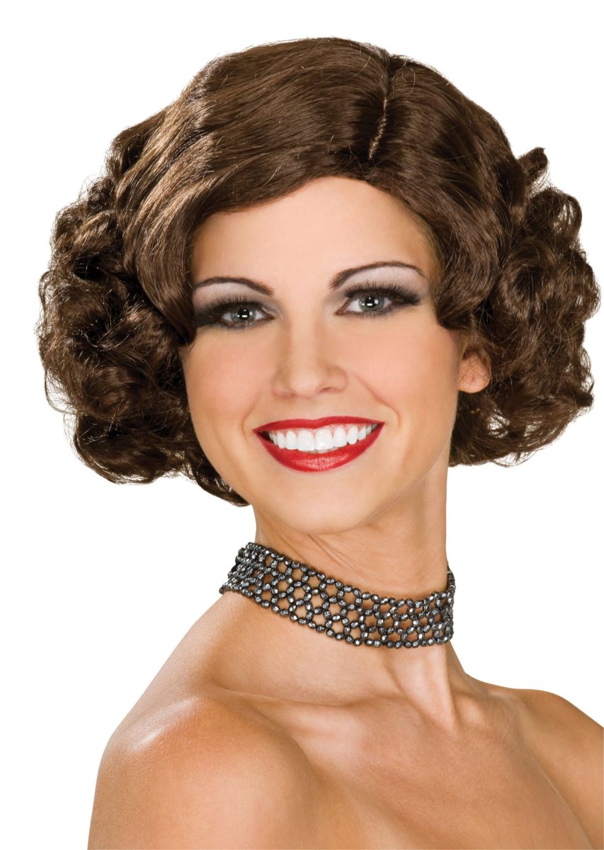 Brown Flapper Wig Women s Ultimate Party Super Stores