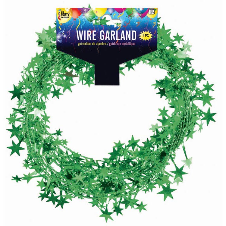 Rubies BASIC 25 Foot Star Garland – Green