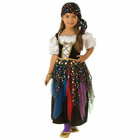 gypsy dress up ideas Plus Size Costume a mock corset bodice and a colourful skirt with metallic polka dots and gold coin embellishments gypsy dress up ideas DIY