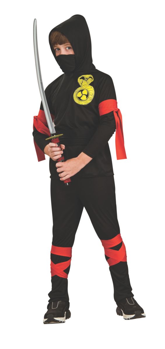 Rubies COSTUMES Medium Fuller Cut Kids Black Ninja Costume