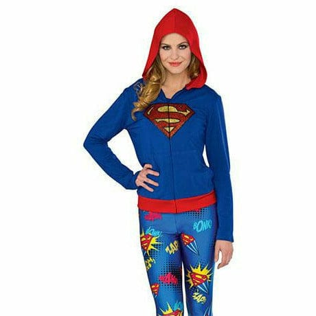 Rubies COSTUMES Small-Medium Womens Supergirl Fitted Hoodie