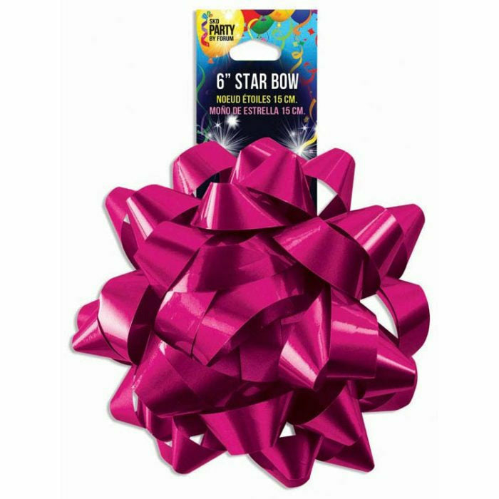 Rubies DECORATIONS 6″ Star Bow – Lacquer Hot Pink