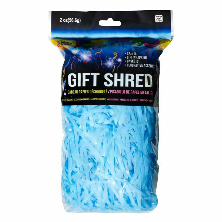 Rubies GIFT WRAP Paper Shred – Neon Blue
