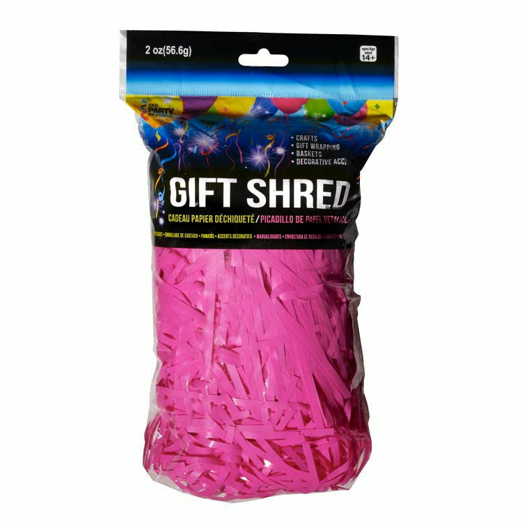 Rubies GIFT WRAP Paper Shred – Neon Pink