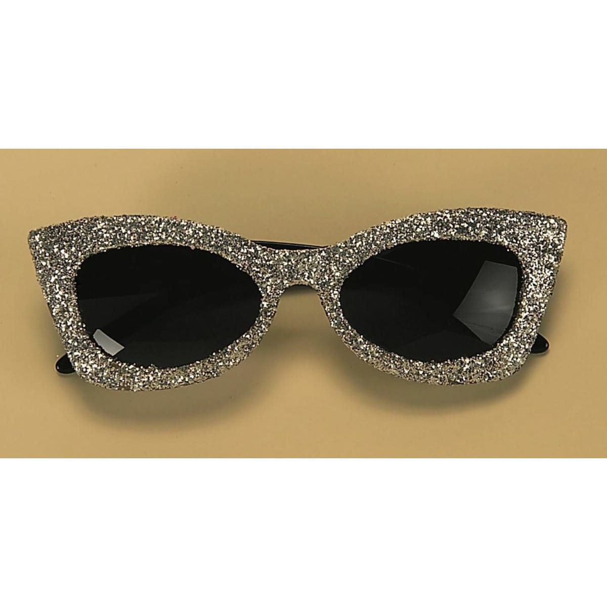 Rubies Silver Glitter Glasses