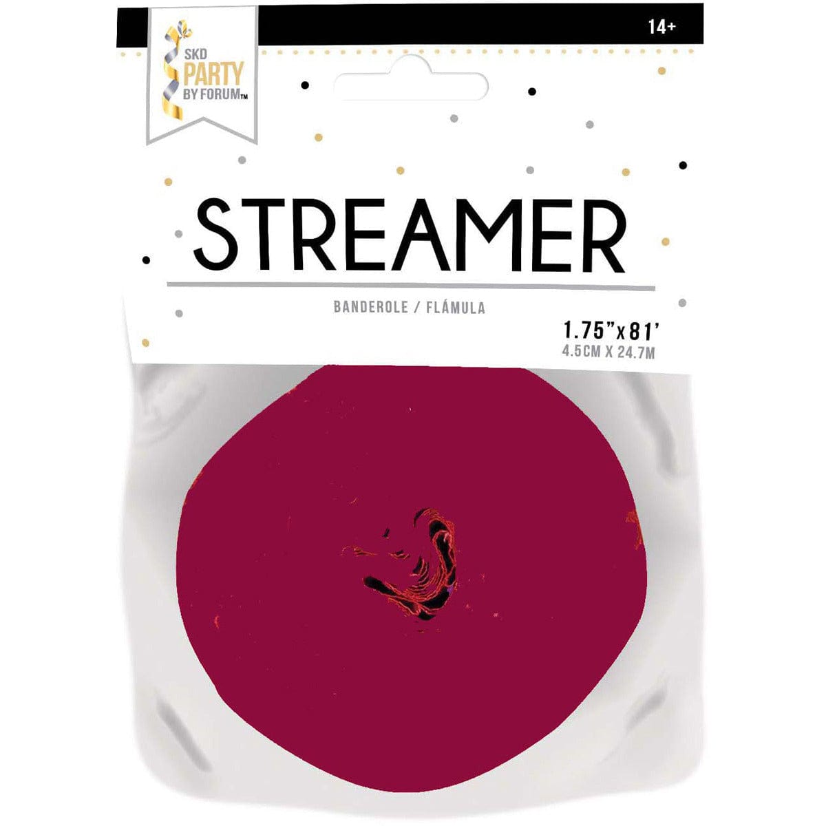 Rubies STREAMER 1.75. X 81′ – MAROON