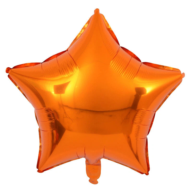 19" Foil Orange Star Balloon