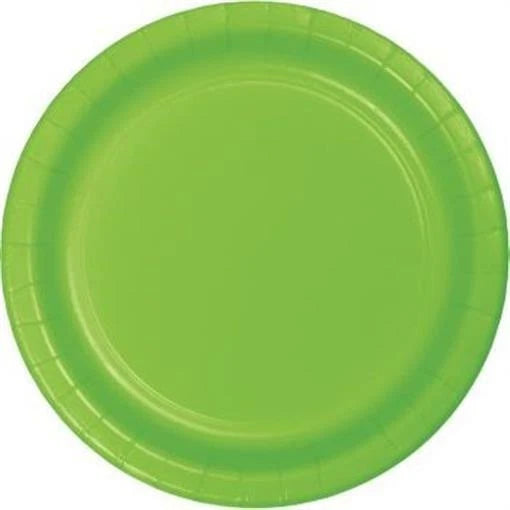 Lime Green 9 Inch Paper Plates 24 Pack Party Tableware Decorations Supplies