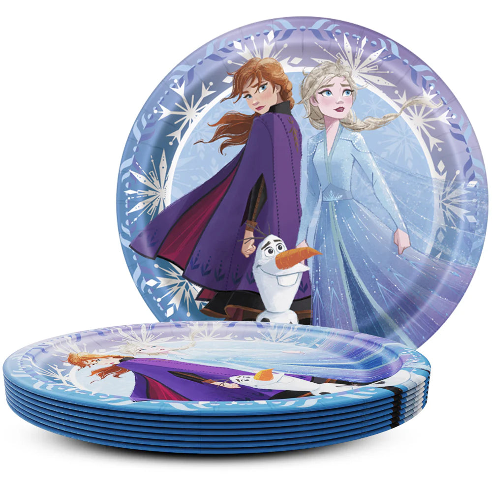 7 inch FROZEN ROUND DESSERT PLATES (8 PK)