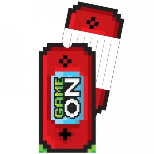 Gaming Party Pop-Up Invitations Paper 8 Pack Kids Birthday Invites Decorations