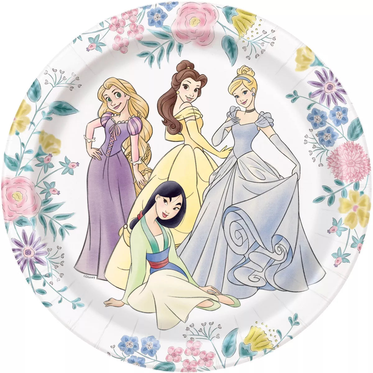 Disney Princess 9" 8ct Paper Party Dinner Plates