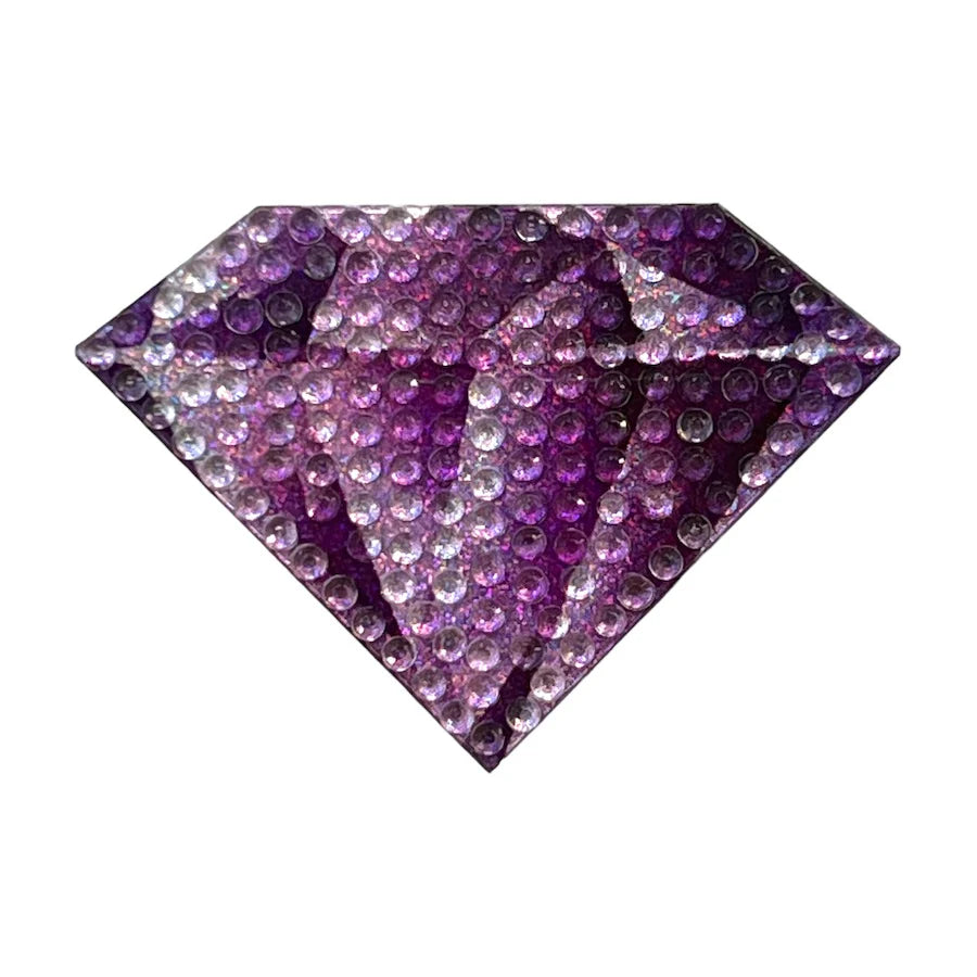 Purple Diamond Collectable Rhinestone Sticker - StickerBeans