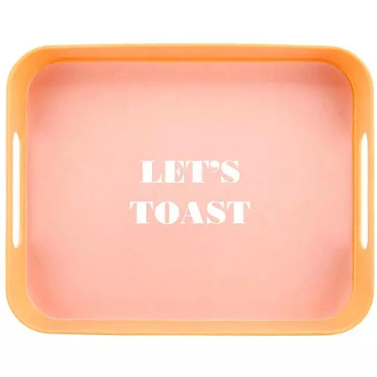 Slant Collections BOUTIQUE Bar Tray - Let's Toast