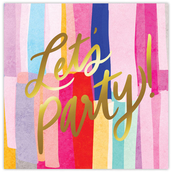 Slant Collections BOUTIQUE Beverage Napkin - Let&#39;s Party