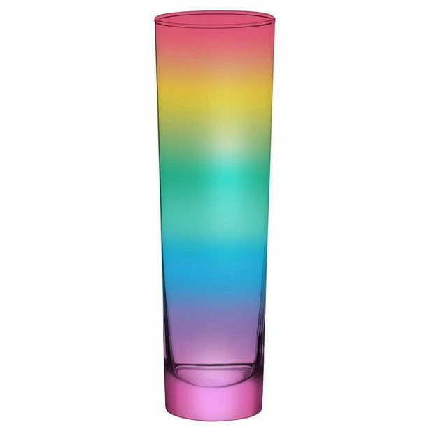 Slant Collections BOUTIQUE Flat Champagne Glass - Rainbow