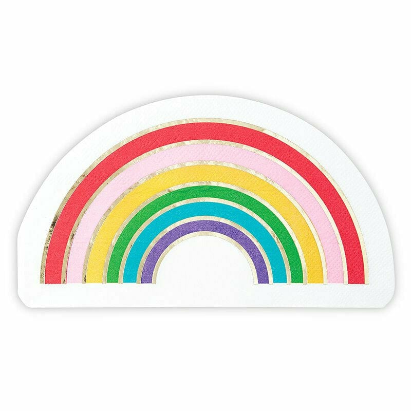 Slant Collections BOUTIQUE Large Rainbow Shaped Napkins - 16 Count