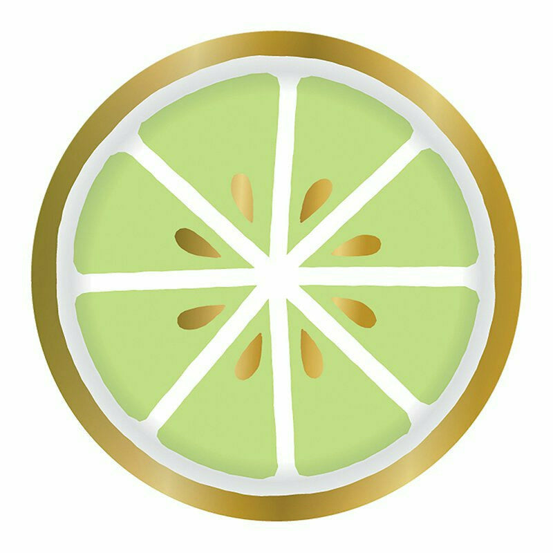Slant Collections BOUTIQUE Lime Round Dessert Plate - 8 Count