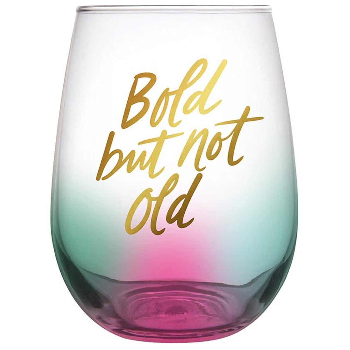 Slant Collections BOUTIQUE Stemless Wine Glass - Bold But Not Old