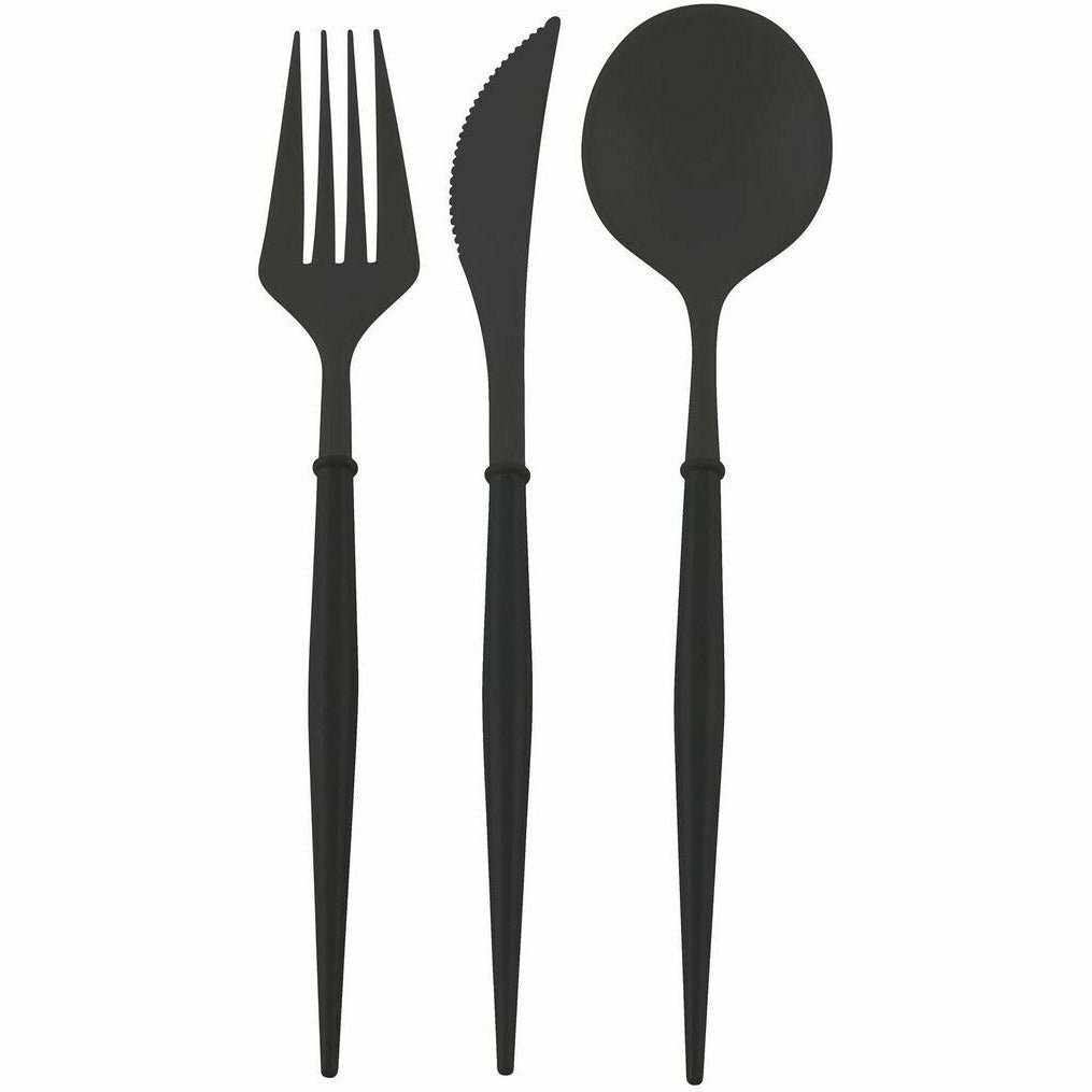 Sophistiplate BASIC Black Cutlery / Black Handle S/24