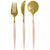 Sophistiplate BASIC BLUSH & GOLD BELLA ASSORTED PLASTIC CUTLERY/24PC, SERVICE FOR 8