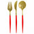Sophistiplate BASIC RED & GOLD BELLA ASSORTED PLASTIC CUTLERY/24PC, SERVICE FOR 8