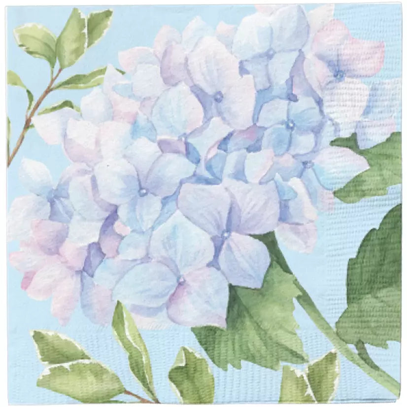 Sophistiplate BOUTIQUE NAPKINS HYDRANGEAS PAPER COCKTAIL NAPKIN