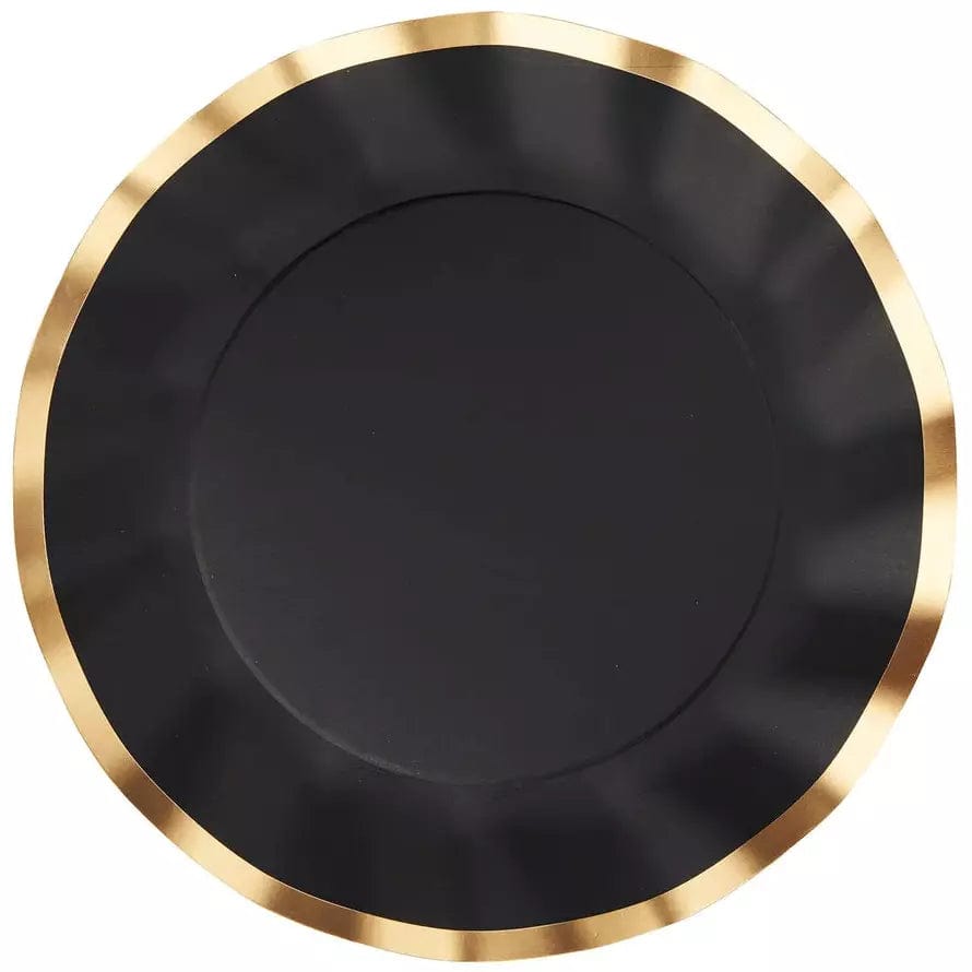 Sophistiplate BOUTIQUE WAVY SALAD PLATE - EVERYDAY BLACK
