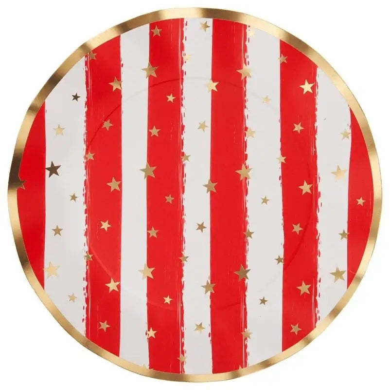 Wavy Dinner Plate Patriotic Confetti 