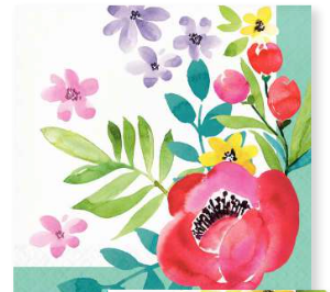 Spring Poppies Lunch Napkins