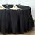 Tablecloths Factory BASIC 132" Black Polyester Round Tablecloth