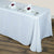 Tablecloths Factory BASIC 90"x156" White Polyester Round Corner Linen Rectangular Tablecloth