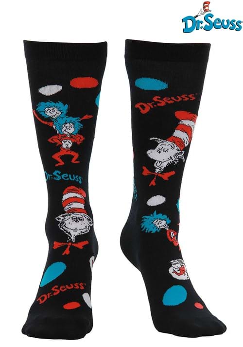 The Cat In The Hat Pattern Adult Socks