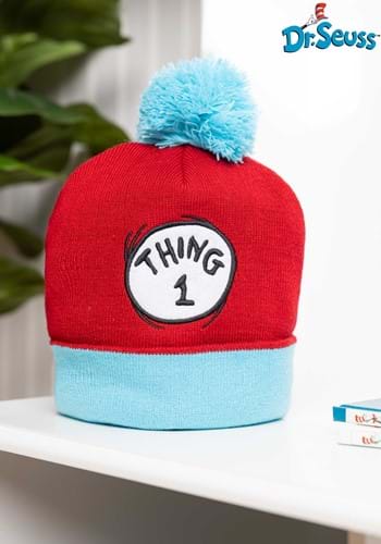 Dr. Seuss Thing 1 Pom Pom Beanie