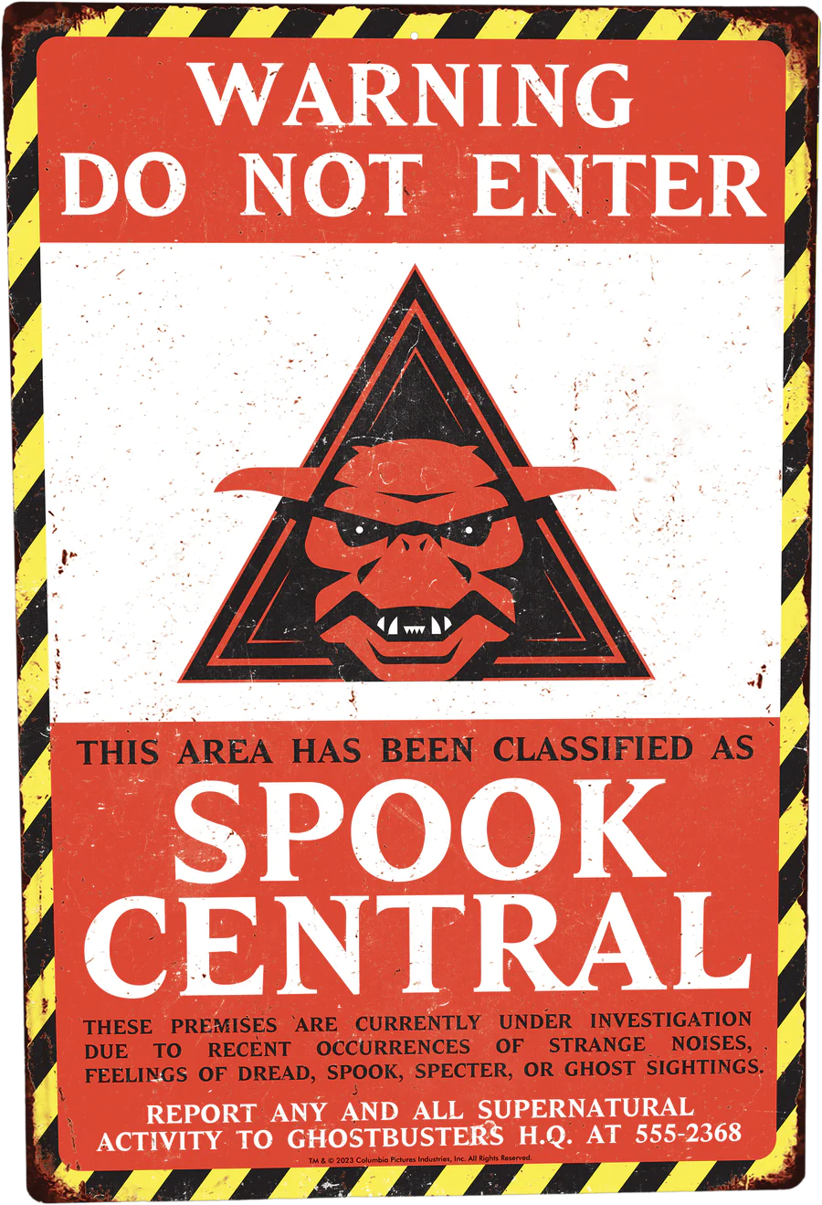 Trick or Treat Studios HOLIDAY: HALLOWEEN GHOSTBUSTERS - SPOOK CENTRAL METAL SIGN