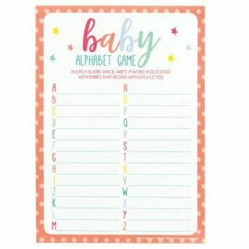 Ultimate Party Super Stores Baby Shower ABC Game