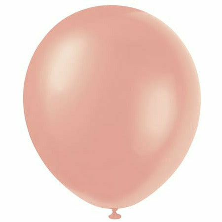 Ultimate Party Super Stores BALLOONS 12" Latex Pearlized Rose Gold Balloons Package