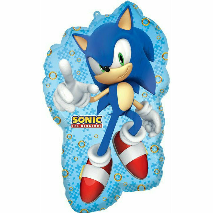 Ultimate Party Super Stores BALLOONS 123 Sonic The Hedgehog 17&quot; x 30&quot; Mylar Balloon